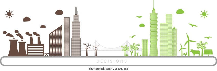 Graphical representation of the future of sustainable cities