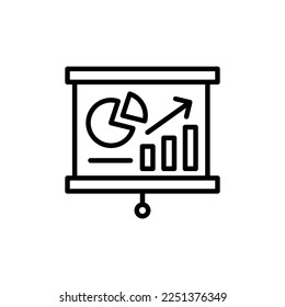 Graphical Representation icon in vector. Logotype