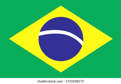 Graphical representation of the national flag of Brazil
