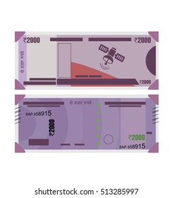 Representación gráfica de Rs. Nota de moneda india de 2000