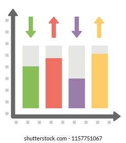 
Graphical representation of a vertical bar chart, sometimes it called a line graph 
