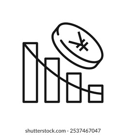Graphical Representation of Yen Currency Decline