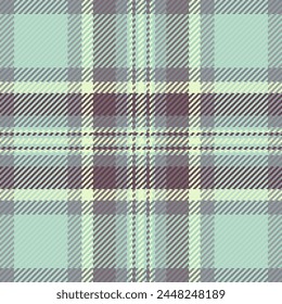 Graphical seamless check tartan, vertical vector textile fabric. Hippy texture background plaid pattern in light and pastel color.