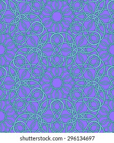 Graphical seamless geometric pattern. Vector tangled texture.