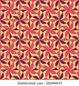 Graphical seamless pattern. Vector geometrical texture with floral motifs. Endless ornamental background. Use for pattern fills, wallpaper, textile, wrapping paper, web page background. 