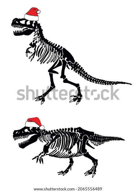 42 Graphical dinosaur skull in santa 