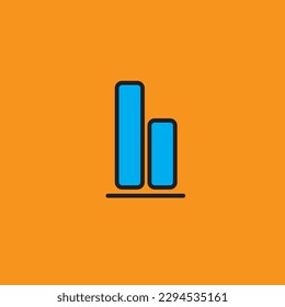 A graphical symbol indicating the alignment of text or other elements to the bottom of a container. 