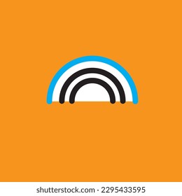 A graphical symbol representing a colorful arc, commonly used to indicate diversity, pride, or optimism. 
