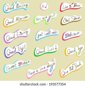Graphical text typography and wording calligraphy font icon in handwriting illustration 2, create by vector