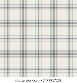 Graphical textile vector tartan, surface seamless texture pattern. Path background plaid check fabric in white and pastel colors palette.