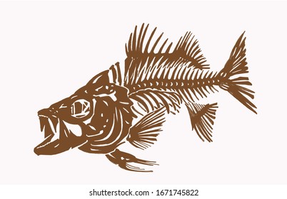 Skeleton Fish Images Stock Photos Vectors Shutterstock