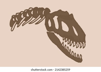 ティラノサウルス シルエット 骨 のイラスト素材 画像 ベクター画像 Shutterstock