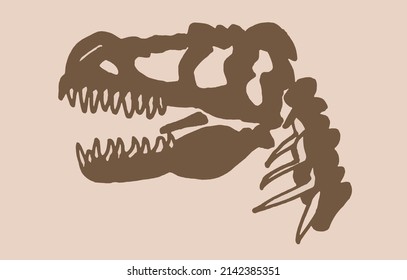 ティラノサウルス シルエット 骨 のイラスト素材 画像 ベクター画像 Shutterstock