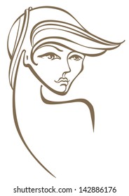 Graphically image of a beautiful woman.