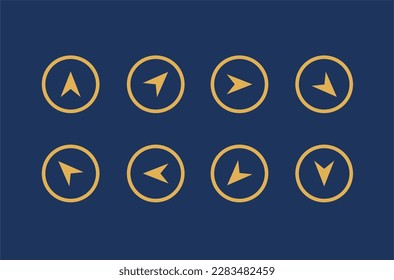 graphich design of 8 cardinal directions. neat and simple design