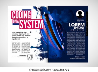 Graphics brochures design template, vector 