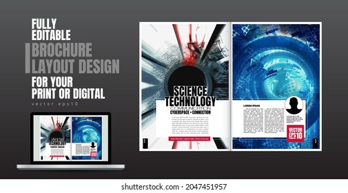 Graphics brochures design template, vector 