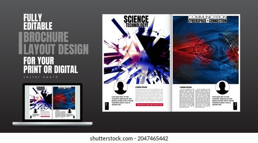 Graphics brochures design template, vector 