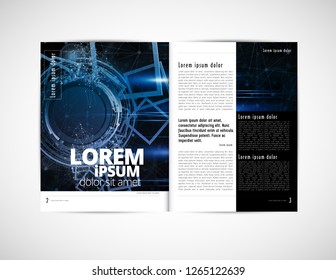 Plantillas de diseño de folletos gráficos, vector