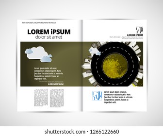 Graphics brochures design templates, vector