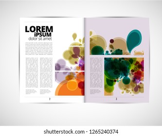 Plantillas de diseño de folletos gráficos, vector 