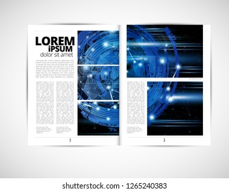 Plantillas de diseño de folletos gráficos, vector 
