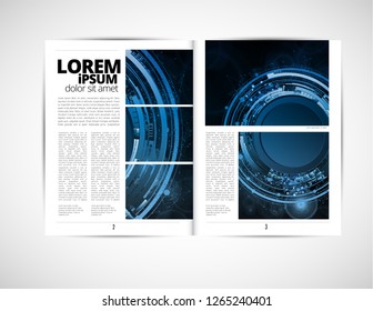 Graphics brochures design templates, vector 