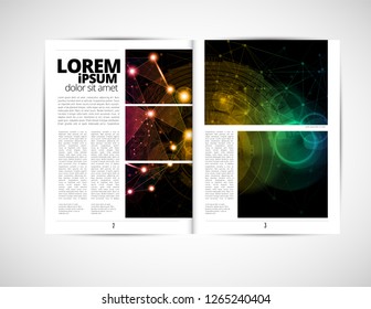 Plantillas de diseño de folletos gráficos, vector 