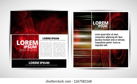 Plantillas de diseño de folletos gráficos, vector