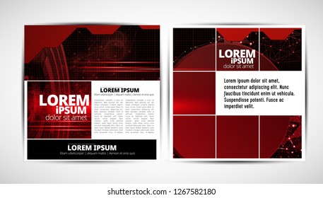 Plantillas de diseño de folletos gráficos, vector