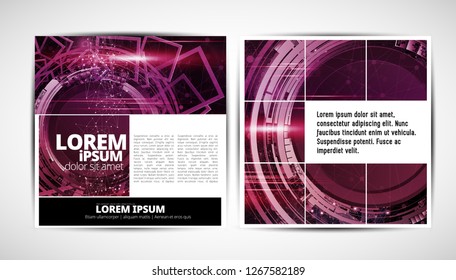 Graphics brochures design templates, vector