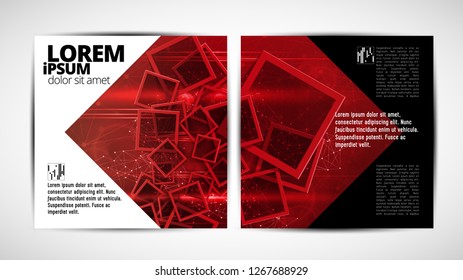 Plantillas de diseño de folletos gráficos, vector 