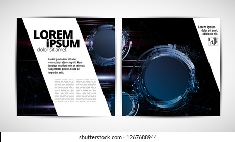 Graphics brochures design templates, vector 