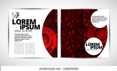 Graphics brochures design templates, vector 
