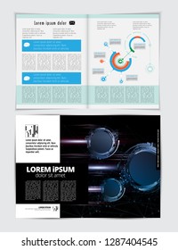 Graphics brochures design templates, vector 