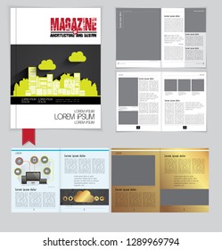 Graphics brochures design templates, vector 
