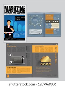 Graphics brochures design templates, vector 