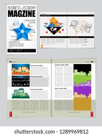 Graphics brochures design templates, vector 