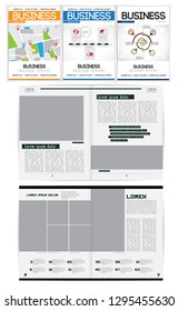Plantillas de diseño de folletos gráficos, vector 