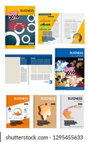 Graphics brochures design templates, vector 