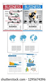 Plantillas de diseño de folletos gráficos, vector 