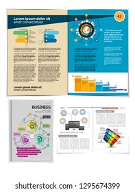 Graphics brochures design templates, vector 