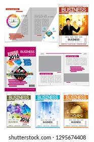 Graphics brochures design templates, vector 