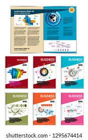 Graphics brochures design templates, vector 