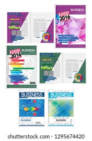 Graphics brochures design templates, vector 