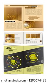 Plantillas de diseño de folletos gráficos, vector 