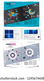 Graphics brochures design templates, vector 