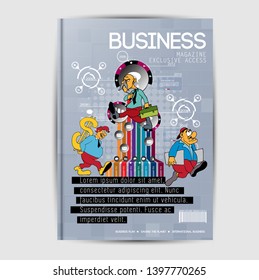 Graphics brochures design templates, vector 