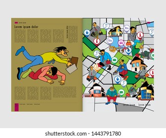 Graphics brochures design templates, vector 