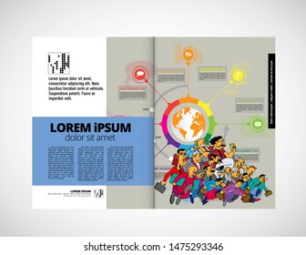 Graphics brochures design templates, vector 